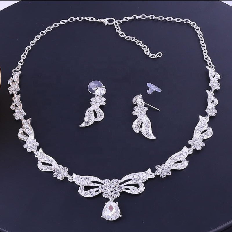 Luxury Bride's Jewelry Set Encrusted With Shiny Rhinestone And Best Gift For Your Lover In Wedding Day