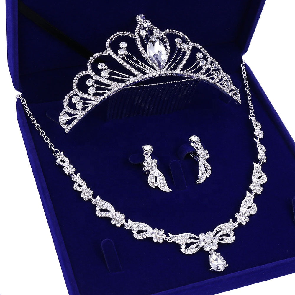 Luxury Bride's Jewelry Set Encrusted With Shiny Rhinestone And Best Gift For Your Lover In Wedding Day