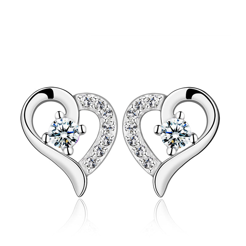 Luxury Rhodium Plated 925 Sterling Silver Earrings For Pretty Women And Brides