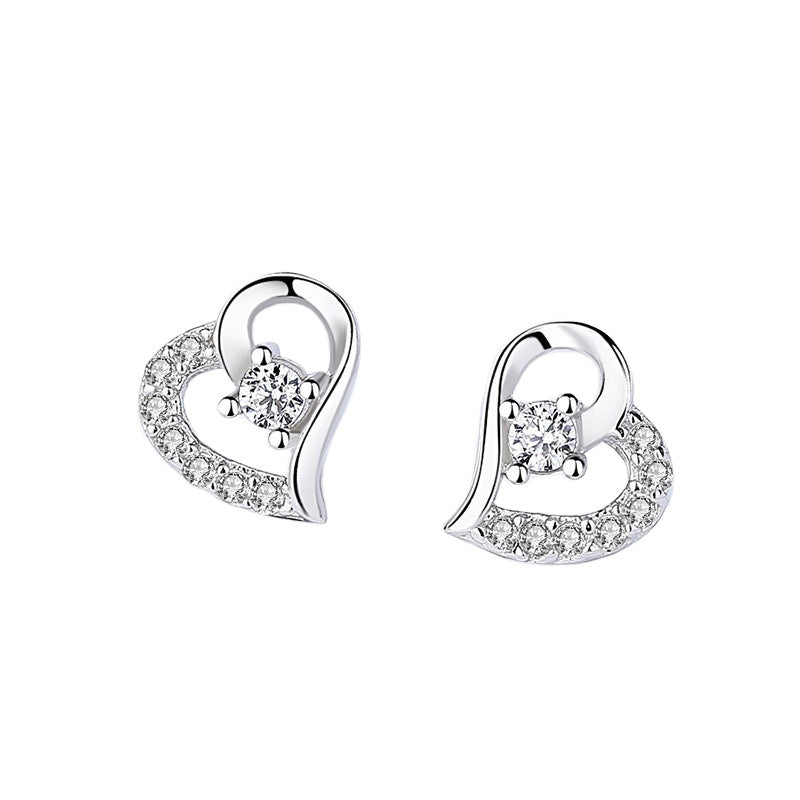 Luxury Rhodium Plated 925 Sterling Silver Earrings For Pretty Women And Brides