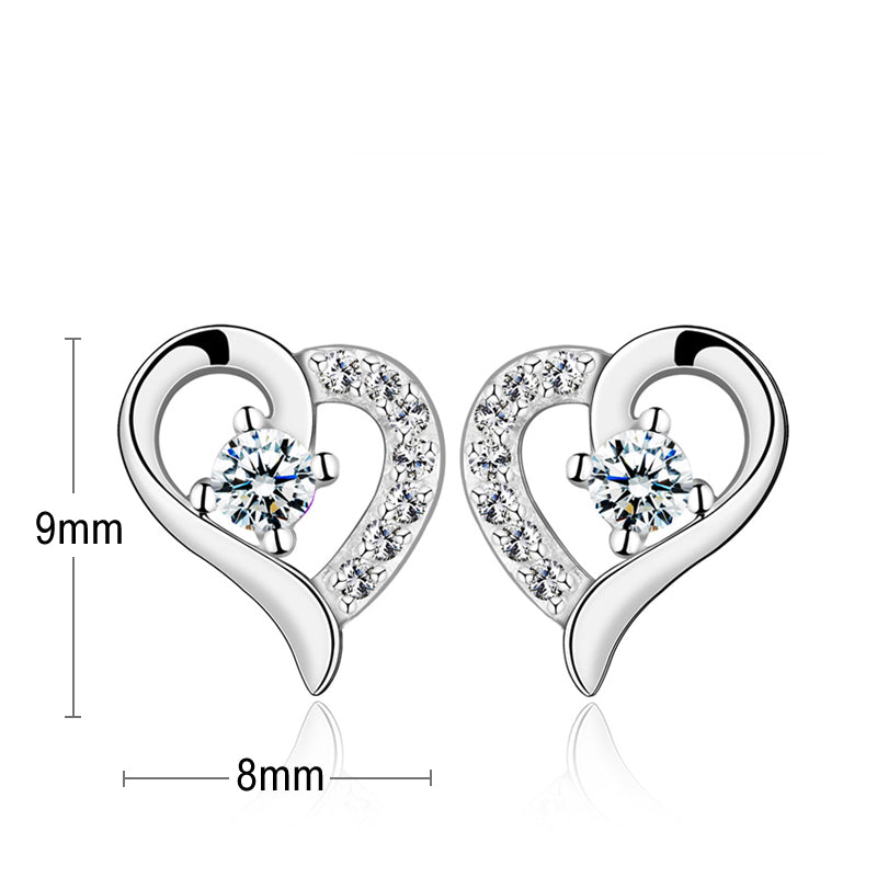 Luxury Rhodium Plated 925 Sterling Silver Earrings For Pretty Women And Brides