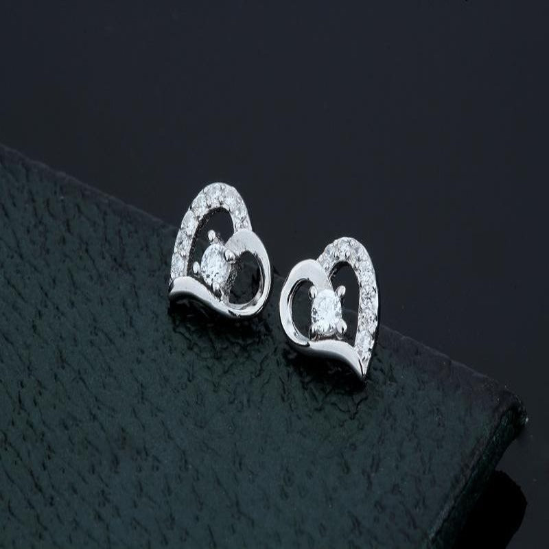 Luxury Rhodium Plated 925 Sterling Silver Earrings For Pretty Women And Brides