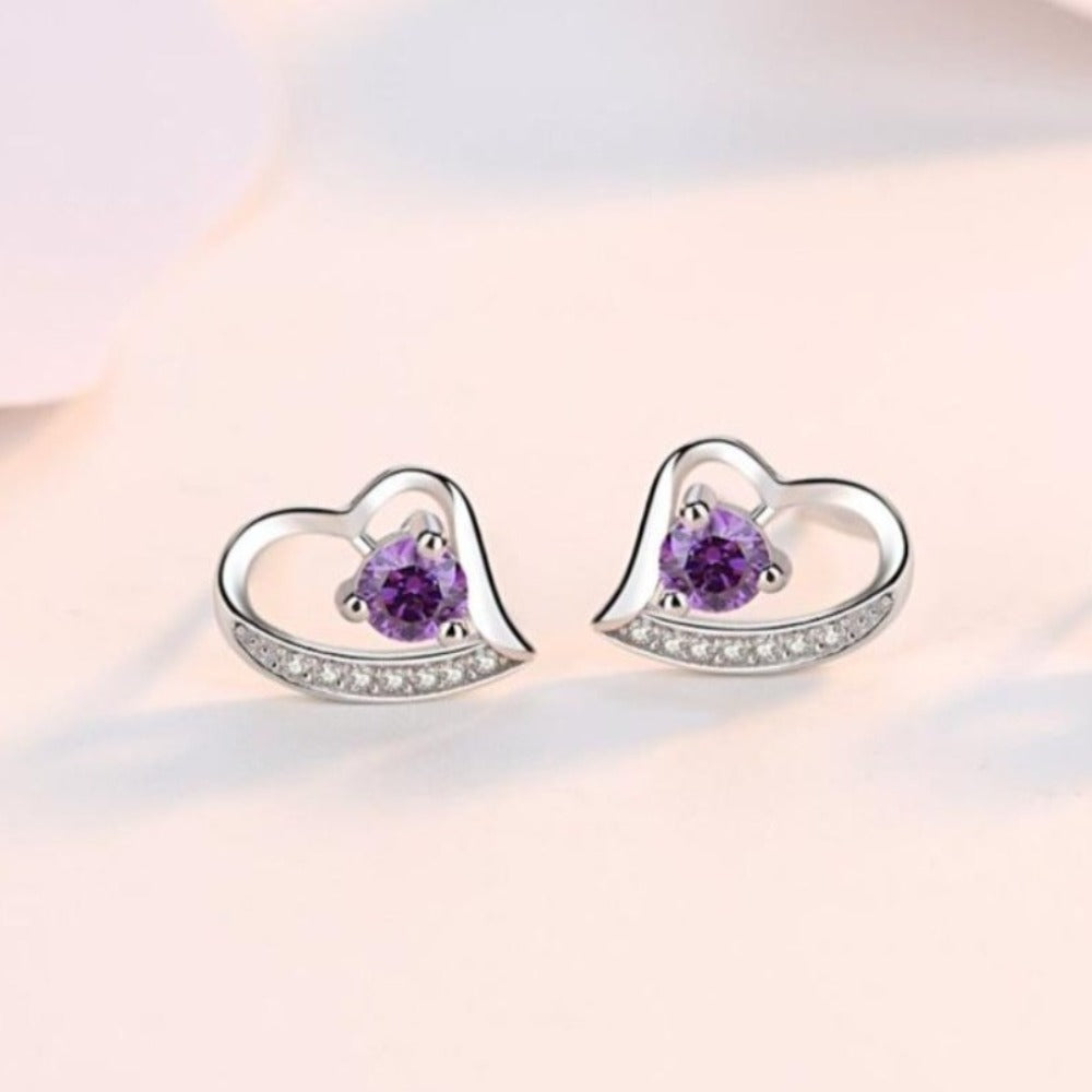 Luxury Rhodium Plated 925 Sterling Silver Earrings