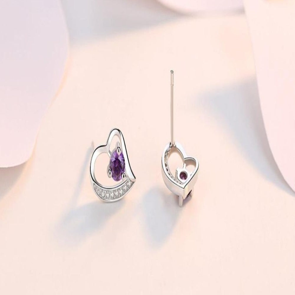 Luxury Rhodium Plated 925 Sterling Silver Earrings