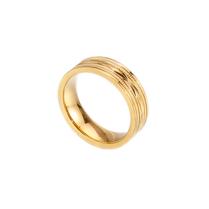 Romantic Gold Plated Couple Rings For Couple, Women, And Men