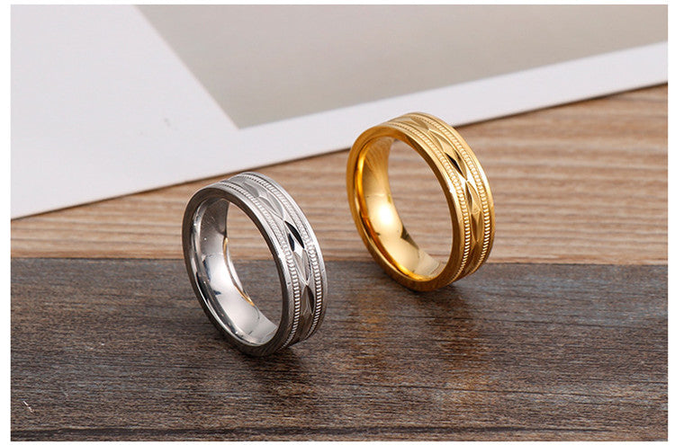 Romantic Gold Plated Couple Rings For Couple, Women, And Men