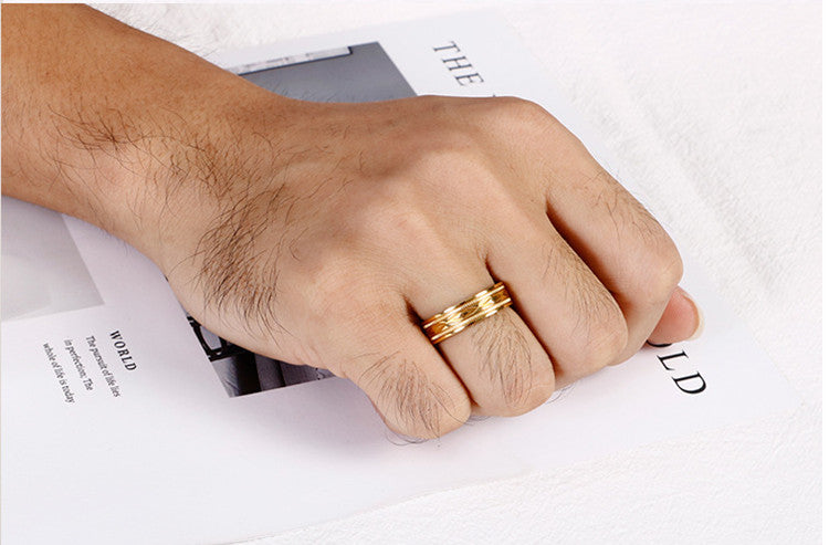 Romantic Gold Plated Couple Rings For Couple, Women, And Men