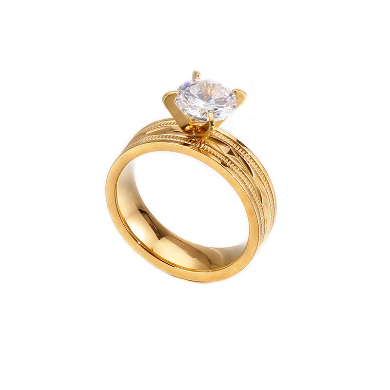 Romantic Gold Plated Couple Rings For Couple, Women, And Men