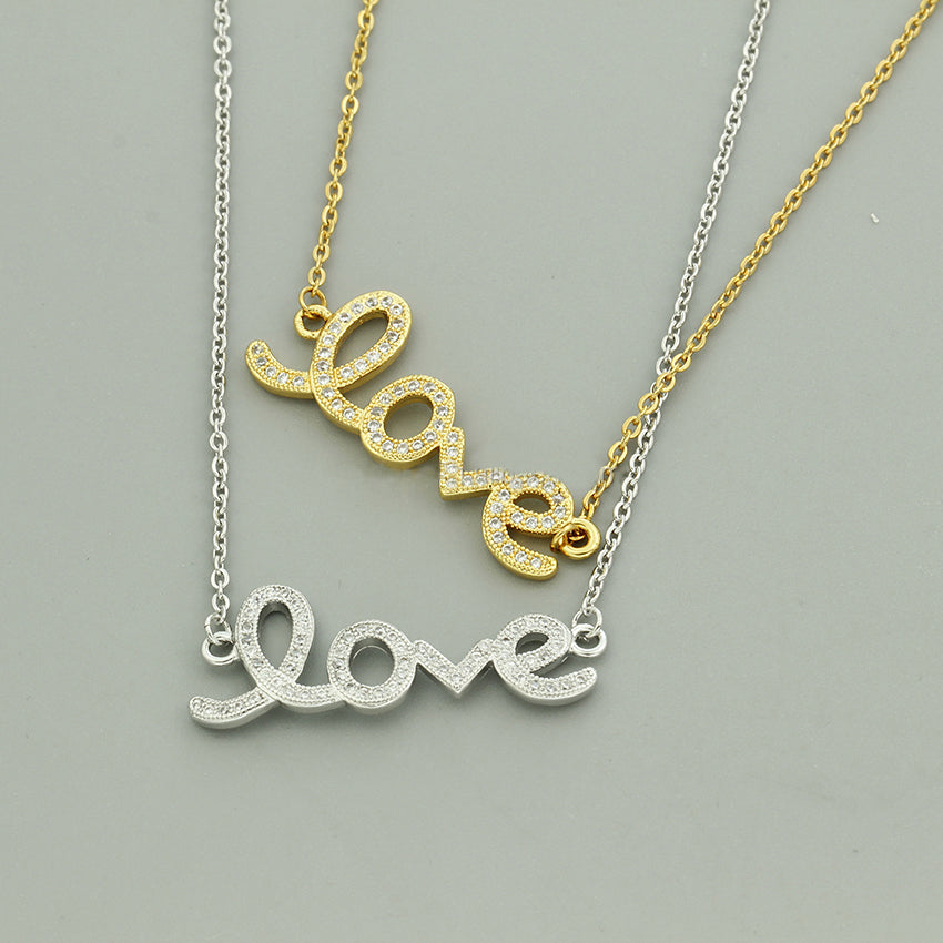 Romantic Gold Plated Love Word Shaped Bracelet For Lovers