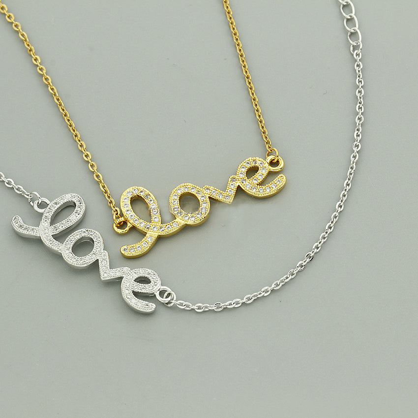 Romantic Gold Plated Love Word Shaped Bracelet For Lovers