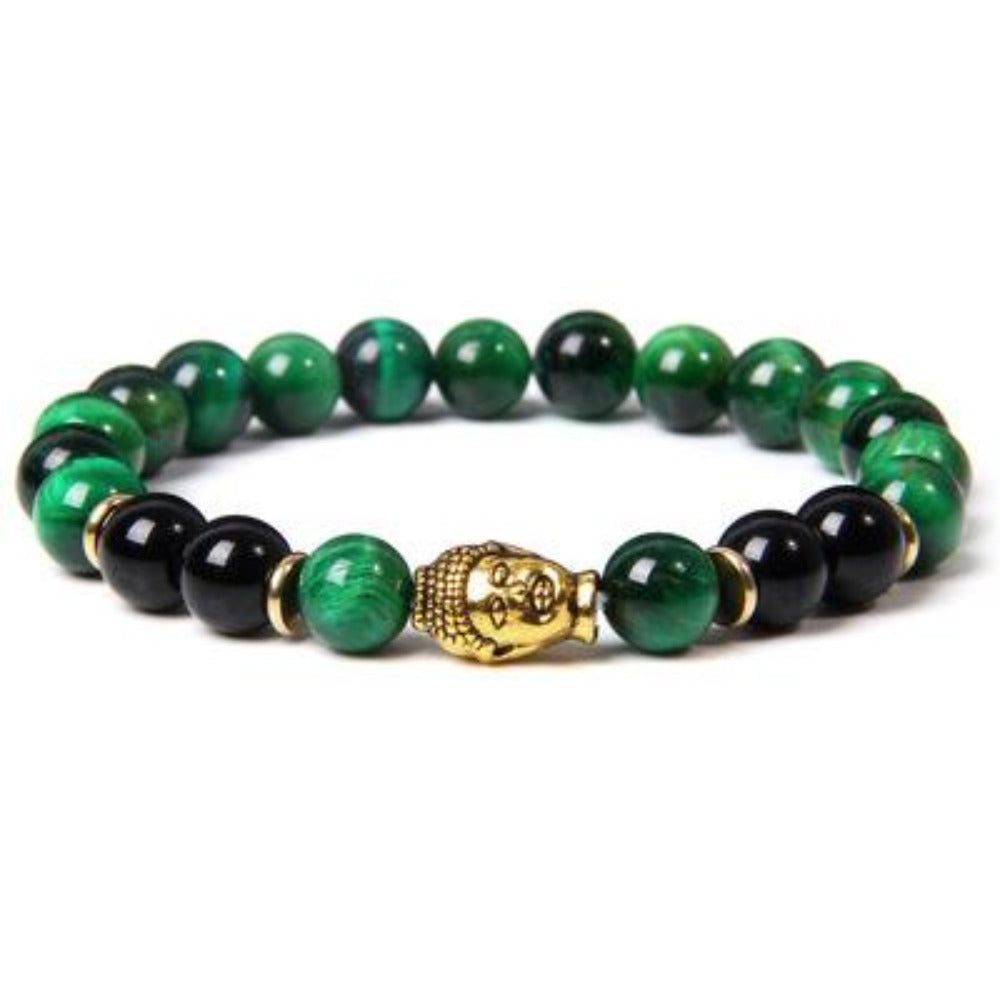 Trendy and Green Color Buddha Head Shaped Bangle/ Bracelet For Women & Men & Girls