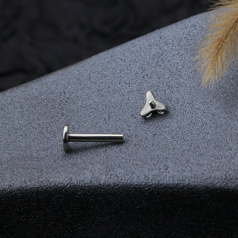 Trendy G23 Titanium Ear and Lip Piercing Pin Encrusted With Shiny Zircon Stones For Cute Women