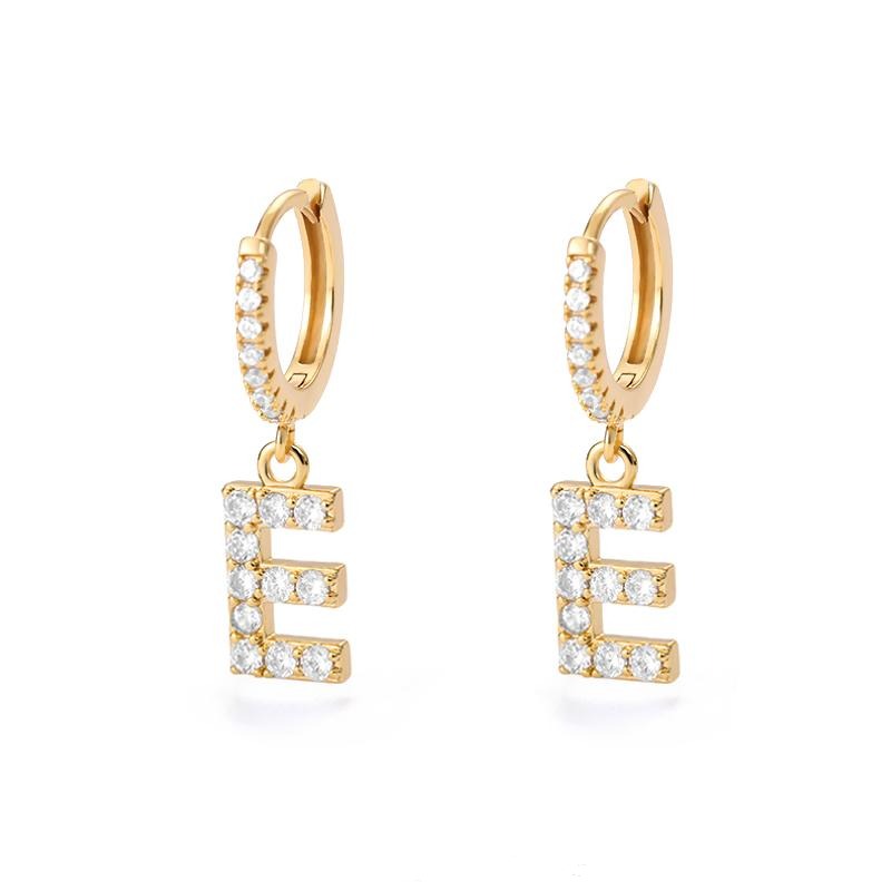 Trendy Gold Plated Initial letters Earrings For Women, Men, Girls