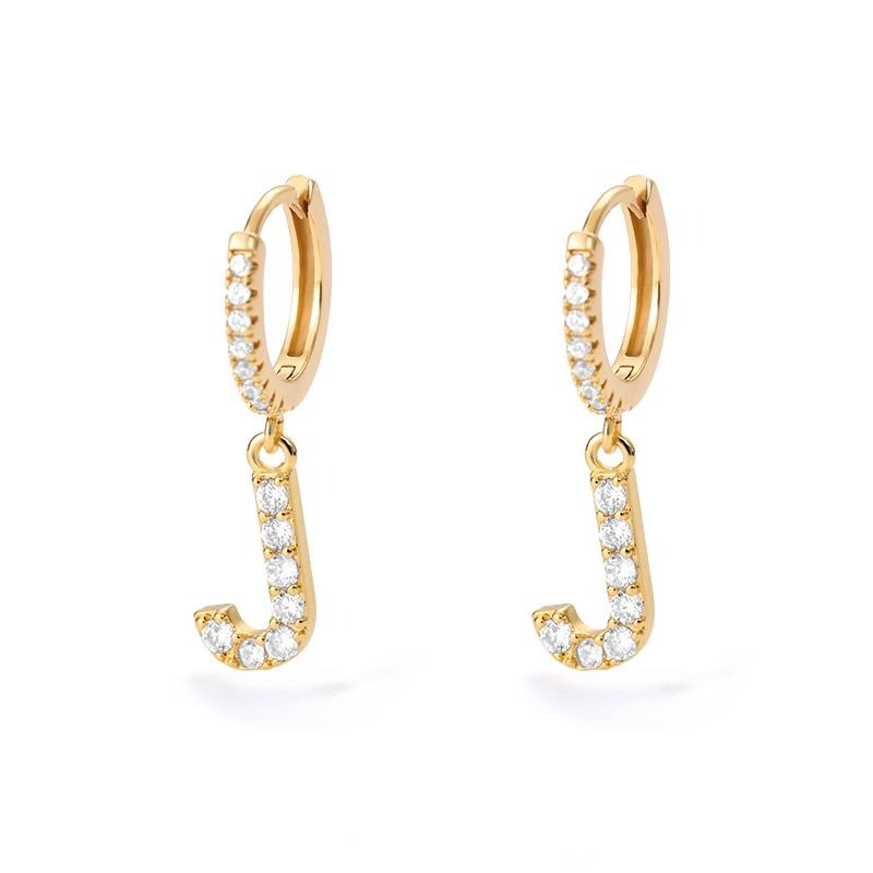 Trendy Gold Plated Initial letters Earrings For Women, Men, Girls