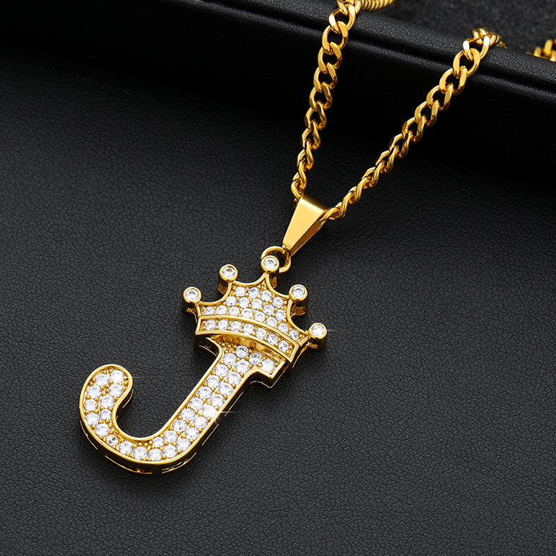Trendy Gold Plated Initial letters Necklace For Women, Men, Girls