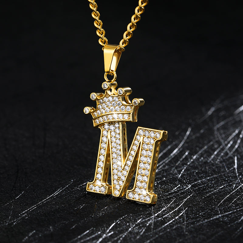 Trendy Gold Plated Initial letters Necklace For Women, Men, Girls