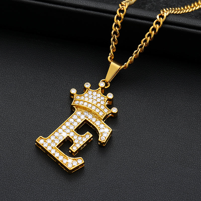 Trendy Gold Plated Initial letters Necklace For Women, Men, Girls