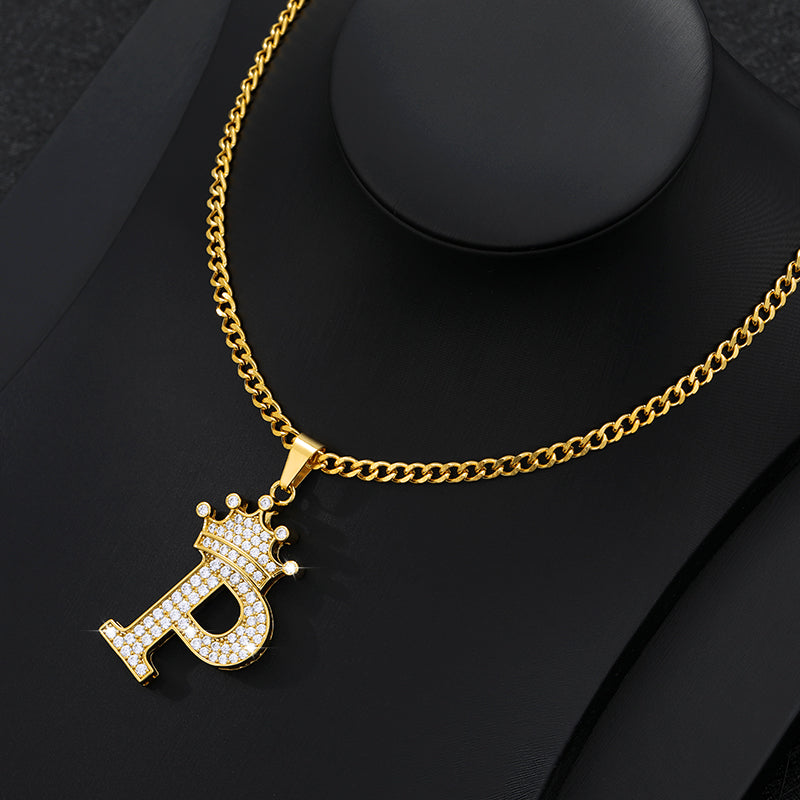Trendy Gold Plated Initial letters Necklace For Women, Men, Girls