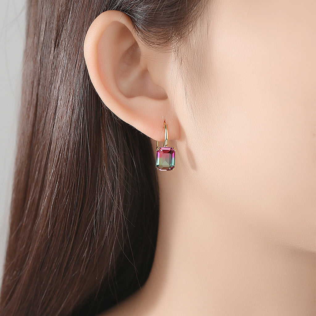 Trendy Multi Color Zircon Drop Earrings For Women, Girls, Brides, Princesses